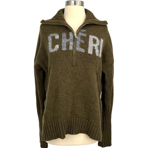 Zadig & Voltaire Size S Almy Cheri Sweater Merino Wool Half Zip Collared - Picture 1 of 12